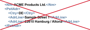 Beispiel: unstrukturierte Adresse